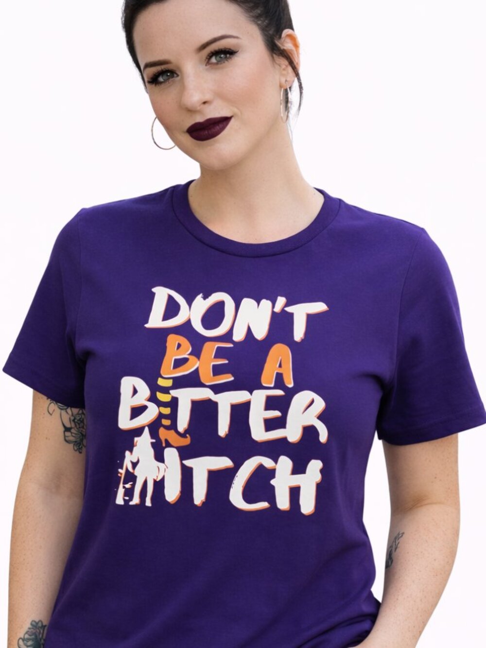 Halloween Things - NWT small purple top. Funny Gift. DON'T BE A BITTER WITCH